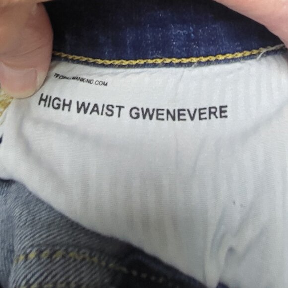 7 for all Mankind High Waist Gwenevere style jeans EUC size 32 with stretch - Picture 5 of 9